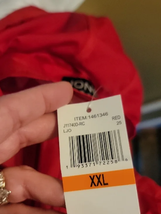 Jones New York Red Hooded Trench Coat with Zip Front - Picture 9 of 9